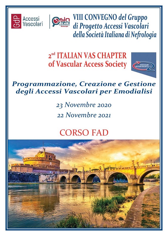 Programma VIII CONVEGNO del Gruppo di Progetto Accessi Vascolari - 2nd Italian VAS Chapter of Vascular Access Society - FAD